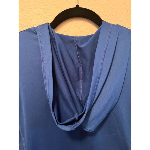 Style & Co Women's Blue Hooded Athletic Jacket Size M Casual Zip Up - Picture 4 of 5